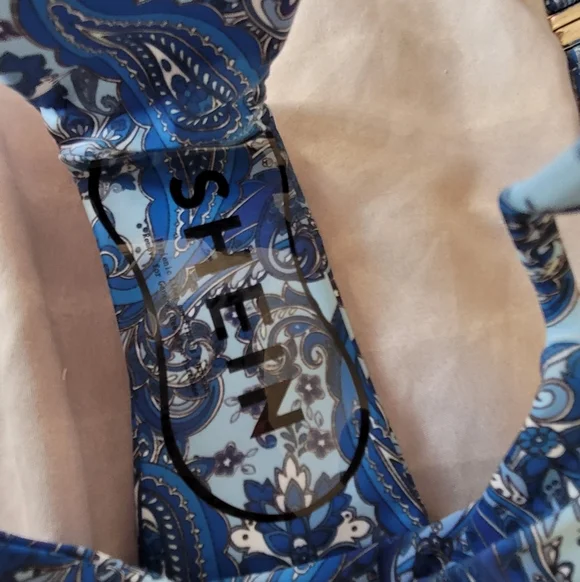 Shein 2 Piece Spaghetti Strap Bikini Swimsuit, Blue, Size Small - Picture 3 of 3